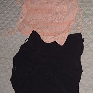 Forever 21 lace up black top